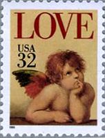 ラファエロの天使の切手（USA、1995年）　ルネサンス