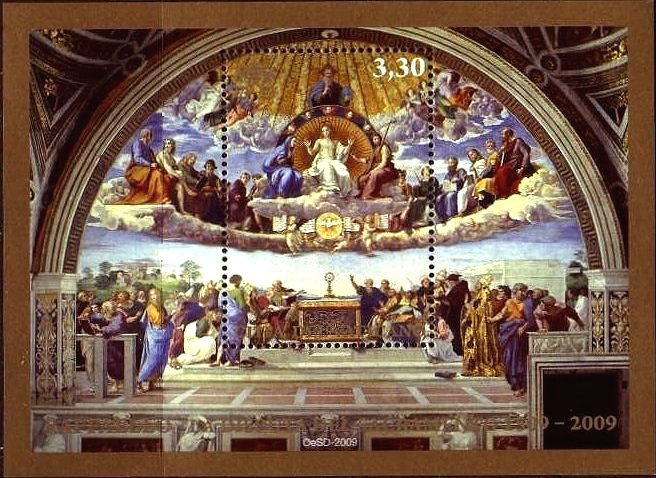 ラファエロ　『聖体の論議』　幅10.75m　ヴァチカン
