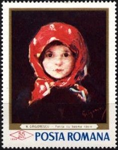 『赤い頭巾の少女』ニコラエ・グリゴレスク　Nicolae Grigorescu