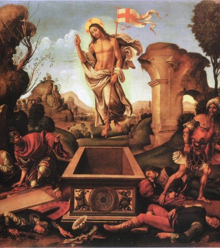 『キリスト復活』　ラファエッリーノ・デル・ガルボ　アカデミア美術館