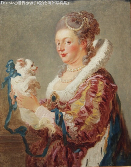 フラゴナール（Fragonard ）｜Portrait of a Woman with a Dog, ca. 1769