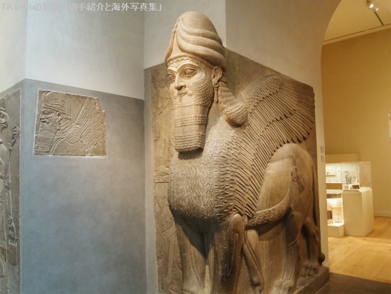 Human-headed winged lion (lamassu), 883-859 b.c.; Neo-Assyrian period, reign of Ashurnasirpal II