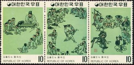 金弘道の絵画（韓国）「檀園風俗図帖」