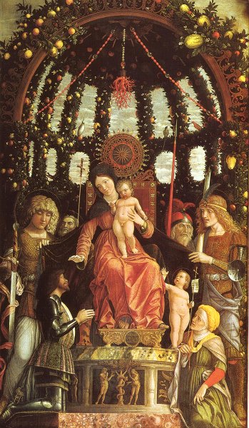 マンテーニャ　『勝利の聖母』（ミゼルコルディア（慈悲）の聖母）　パリ、ルーヴル美術館