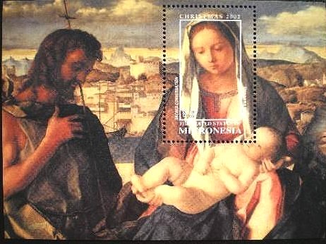 ベッリーニ　『聖母子と洗礼者聖ヨハネ、聖女（ジョヴァネッリの聖会話） Madonna con il Bambino, san Giovanni Battista e una santa』アカデミア美術館