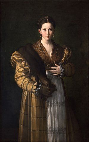 パルミジャニーノ《貴婦人の肖像（アンテア）》カポディモンテ美術館
