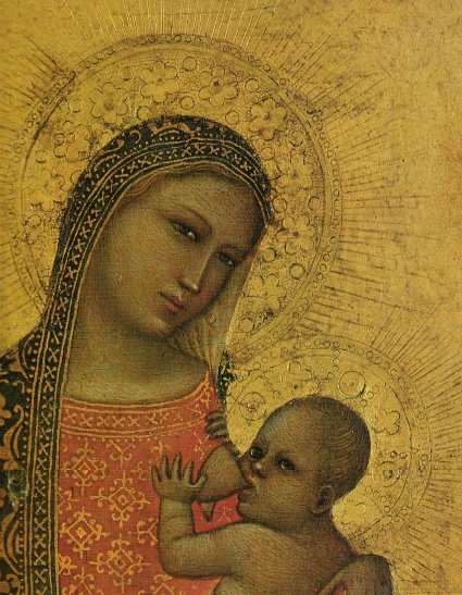 フランチェスクッチオ・ギッシ　『謙譲の聖母』　1350-5　授乳する聖母