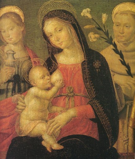 ロ・スパーニャ　『授乳の聖母、マグダラのマリア、パドヴァの聖アントニオ』