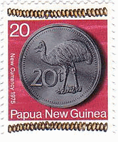 パプアニューギニアのコイン（1975年）