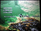 機内のフライレコーダー（シベリア上空を飛行中