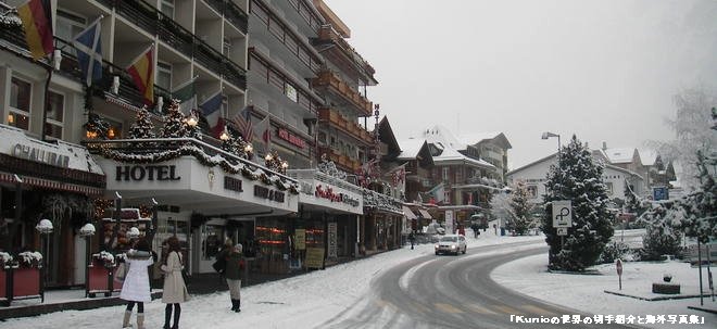 スイス　ユングフラウ　グリンデルヴァルト(Grindelwald)　町並み