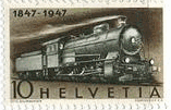 スイス　蒸気機関車　切手