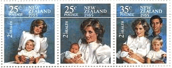 ニュージーランドの健康切手の中から　ダイアナ　チャールズ