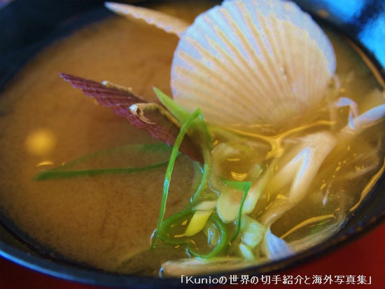 帆立貝の味噌汁