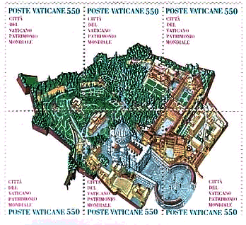 ヴァチカン市国の地図　世界遺産