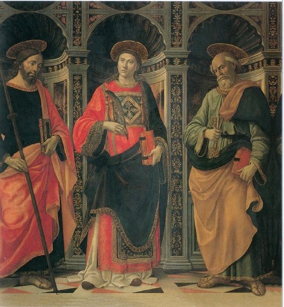 ドメニコ・ギルランダイオ　『聖ヤコブと聖ペテロに囲まれた聖ステバノ』　アカデミア美術館