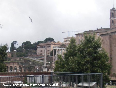 世界遺産フォロ・ロマーノの遺跡の風景