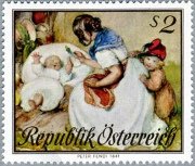 母の日・可愛い子供と赤ちゃん（オーストリア、1967年）