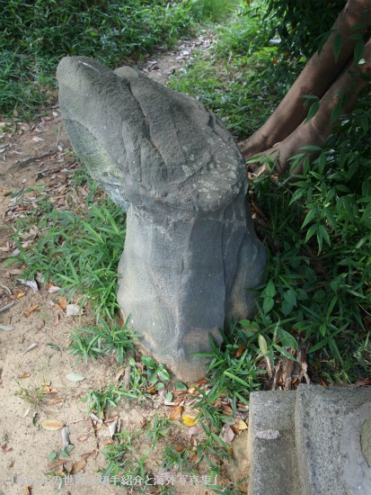 軽寺跡の奇妙な石（猿石？）
