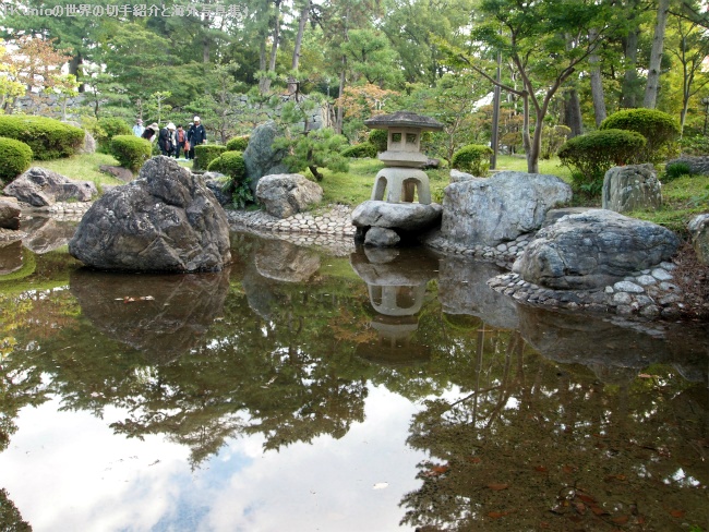 城址の日本庭園　池