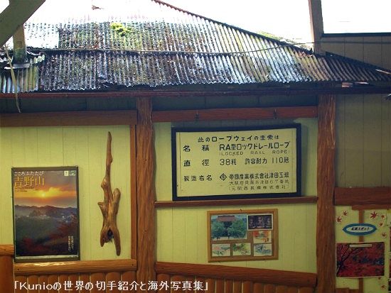 千本口駅の日本最古（昭和4年開業）のロープウェイ