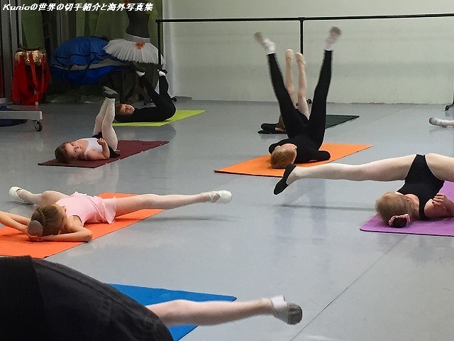 バレエの柔軟体操