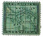 PANAMA　パナマ　地図の一番切手