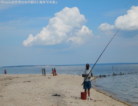 ペコニック湾 (Peconic Bay)　釣り人