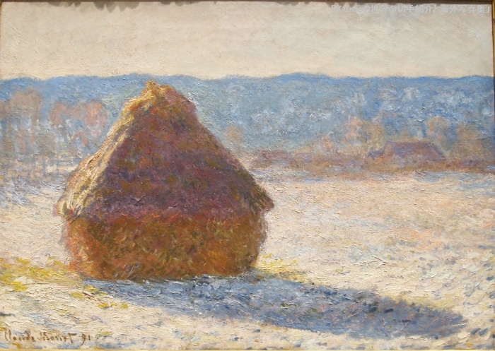 モネ　『積みわら - 朝の雪の効果』1891年, ボストン美術館