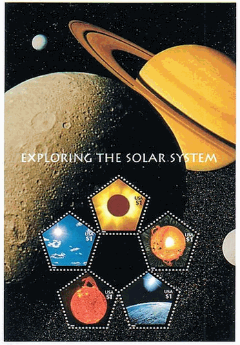 太陽系システム（月、土星）と太陽のコロナ他（米国、200０年）