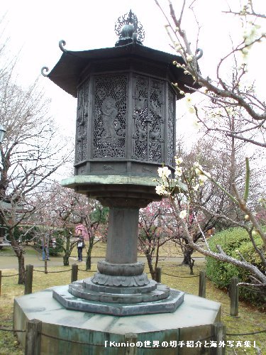 京都国立博物館の庭の大きな灯篭