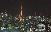遠く東京タワーを臨む